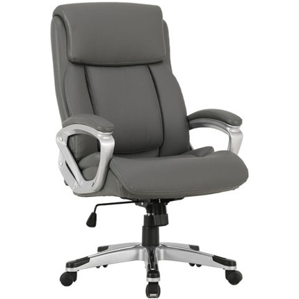 Кресло Brabix Premium Level EX-527 (пружинный блок, рециклированная кожа, серое) в Вологде - изображение