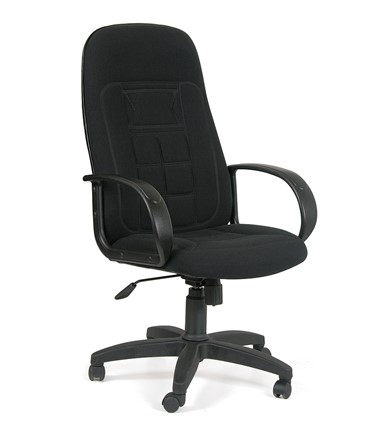Кресло компьютерное CHAIRMAN 727 ткань ст., цвет черный в Вологде - изображение