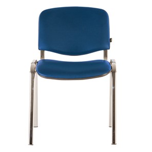 Офисный стул Brabix Iso CF-001 (хромированный каркас, кожзам синий) 531428 в Вологде - предосмотр