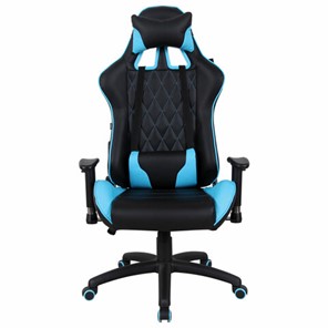 Компьютерное кресло Brabix GT Master GM-110 (две подушки, экокожа, черное/голубое) 531928 в Вологде - предосмотр