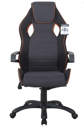 Кресло Brabix Techno Pro GM-003 (ткань, черное/серое, вставки оранжевые) в Вологде - изображение