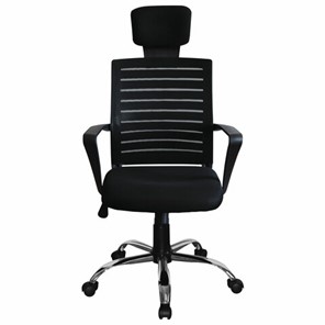 Кресло компьютерное Brabix Victory MG-016 (подголовник, хром, черное) 531924 в Вологде - предосмотр