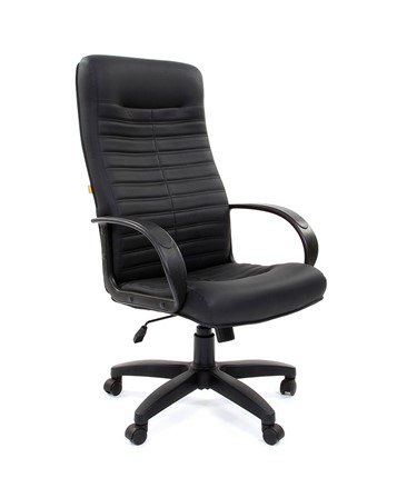 Кресло компьютерное CHAIRMAN 480 LT, экокожа, цвет черный в Вологде - изображение