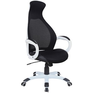 Компьютерное кресло Brabix Premium Genesis EX-517 (пластик белый, ткань/экокожа/сетка черная) 531573 в Вологде - предосмотр