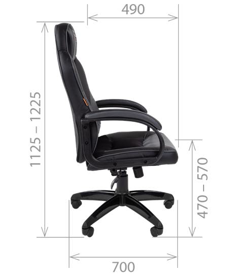 Офисное кресло CHAIRMAN GAME 17, цвет черный / голубой в Вологде - изображение 2