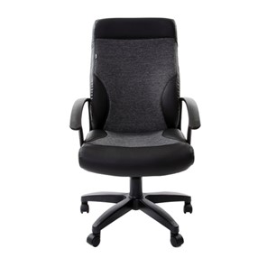 Кресло Brabix Trust EX-535 (экокожа черная, ткань серая) в Вологде