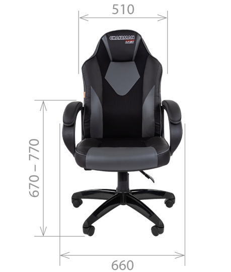 Офисное кресло CHAIRMAN GAME 17, цвет черный / голубой в Вологде - изображение 1