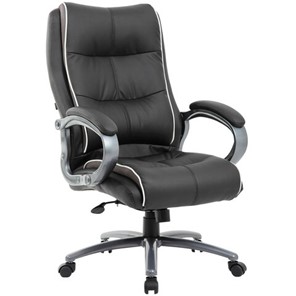 Компьютерное кресло Brabix Premium Strong HD-009 (экокожа черная, ткань серая) в Вологде