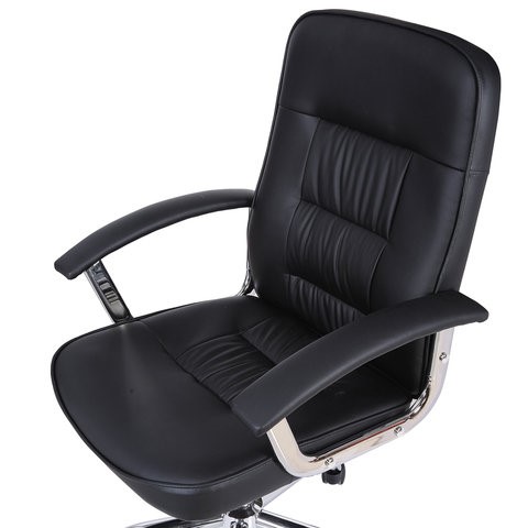 Кресло офисное Brabix Bit EX-550 (хром, экокожа, черное) 531838 в Вологде - изображение 3