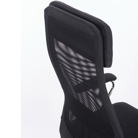 Кресло компьютерное Brabix Flight EX-540 (хром, ткань, сетка, черное) 531847 в Вологде - изображение 7
