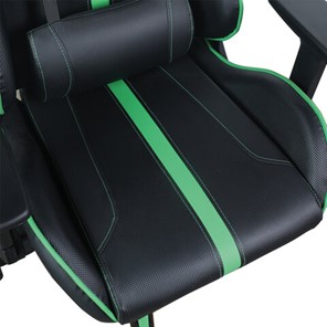 Кресло офисное Brabix GT Carbon GM-120 (две подушки, экокожа, черное/зеленое) в Вологде - предосмотр 7