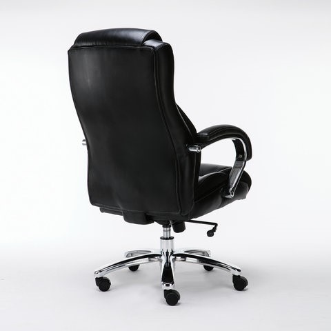 Кресло офисное Brabix Premium Status HD-003 (рециклированная кожа, хром, черное) 531821 в Вологде - изображение 2