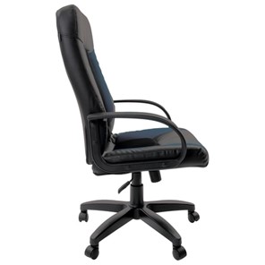 Компьютерное кресло Brabix Strike EX-525 (экокожа черная/синяя, ткань серая, TW) в Вологде - предосмотр 1