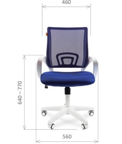 Кресло CHAIRMAN 696 white, ткань, цвет синий в Вологде - предосмотр 1