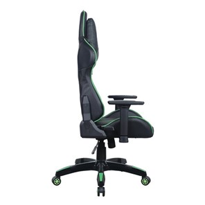 Кресло офисное Brabix GT Carbon GM-120 (две подушки, экокожа, черное/зеленое) в Вологде - предосмотр 1