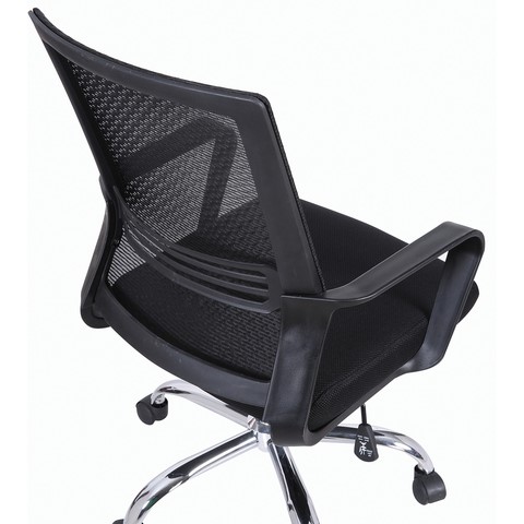 Офисное кресло Brabix Daily MG-317 (с подлокотниками, хром, черное) 531833 в Вологде - изображение 8