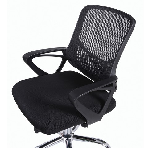 Кресло Brabix Next MG-318 (с подлокотниками, хром, черное) 531834 в Вологде - изображение 5