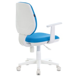 Офисное кресло Brabix Fancy MG-201W (с подлокотниками, пластик белый, голубое) в Вологде - предосмотр 3