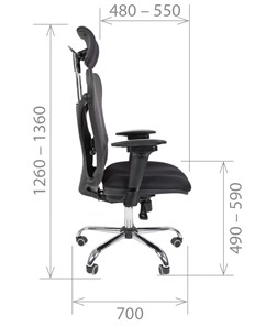Кресло компьютерное CHAIRMAN 769, ткань TW 12, цвет черный в Вологде - предосмотр 2