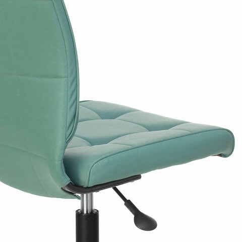 Кресло Brabix Stream MG-314 (без подлокотников, пятилучие серебристое, экокожа, серо-голубое) в Вологде - изображение 5