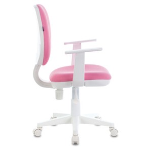 Офисное кресло Brabix Fancy MG-201W (с подлокотниками, пластик белый, розовое) 532409 в Вологде - предосмотр 1
