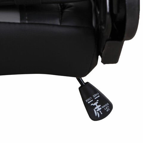 Кресло компьютерное Brabix GT Racer GM-100 (две подушки, экокожа, черное/серое) 531926 в Вологде - изображение 11