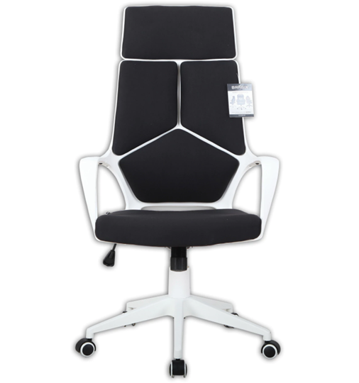 Компьютерное кресло Brabix Premium Prime EX-515 (пластик белый, ткань, черное) 531812 в Вологде - изображение 5