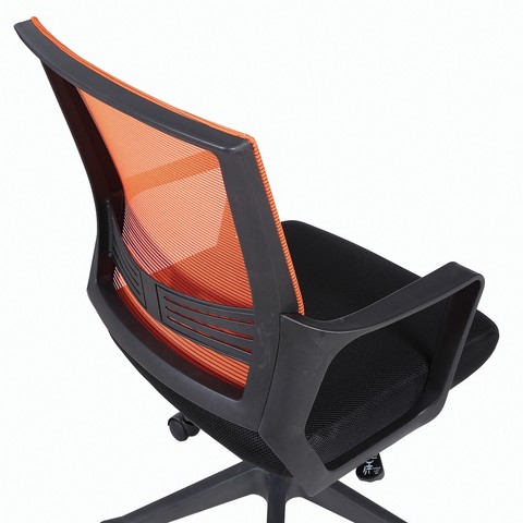Кресло офисное Brabix Balance MG-320 (с подлокотниками, комбинированное черное/оранжевое) в Вологде - изображение 6
