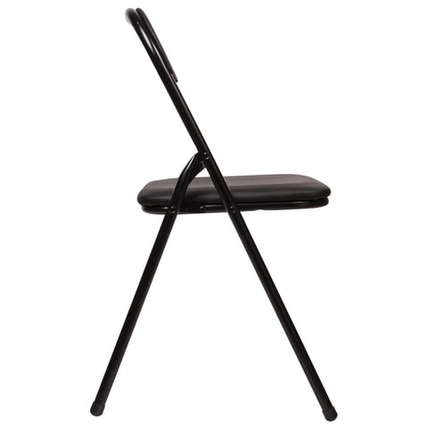 Офисный стул складной Brabix Golf CF-007 (черный каркас, кожзам черный) в Вологде - изображение 2