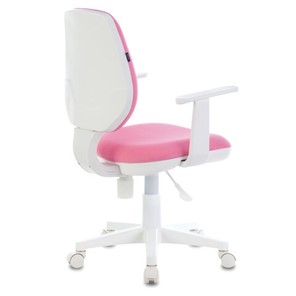 Офисное кресло Brabix Fancy MG-201W (с подлокотниками, пластик белый, розовое) 532409 в Вологде - предосмотр 2