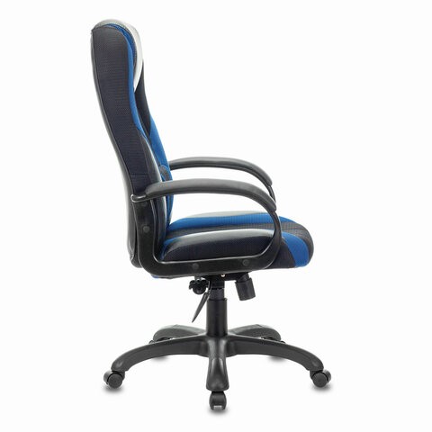 Компьютерное кресло Brabix Premium Rapid GM-102 (экокожа/ткань, черное/синее) 532106 в Вологде - изображение 1