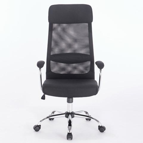 Кресло компьютерное Brabix Flight EX-540 (хром, ткань, сетка, черное) 531847 в Вологде - изображение 3