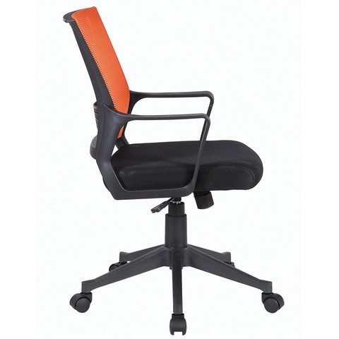 Кресло офисное Brabix Balance MG-320 (с подлокотниками, комбинированное черное/оранжевое) в Вологде - изображение 1