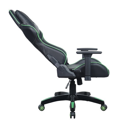 Кресло офисное Brabix GT Carbon GM-120 (две подушки, экокожа, черное/зеленое) в Вологде - изображение 4