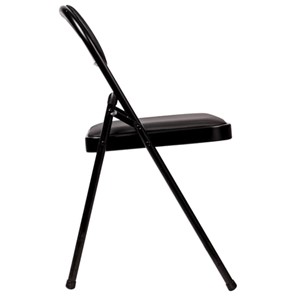 Офисный стул складной Brabix Golf Plus CF-003 Комфорт (черный каркас, кожзам черный) в Вологде - предосмотр 2