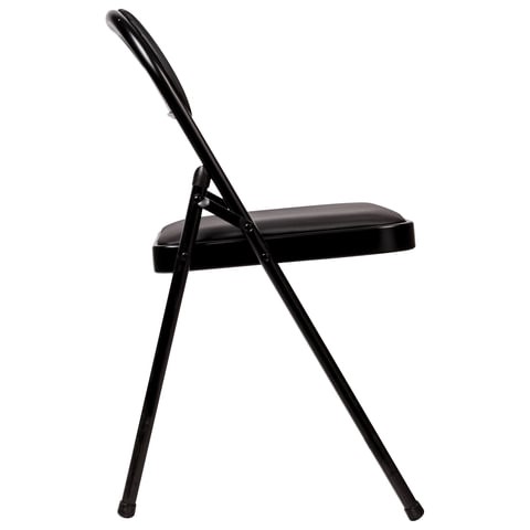 Офисный стул складной Brabix Golf Plus CF-003 Комфорт (черный каркас, кожзам черный) в Вологде - изображение 2