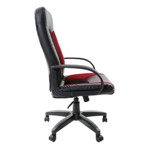 Кресло офисное Brabix Strike EX-525 (экокожа черная, ткань черная/бордовая, TW) в Вологде - предосмотр 2