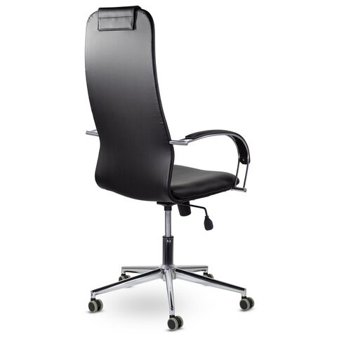 Офисное кресло Brabix Premium Pilot EX-610 CH (хром, кожзам, черное) в Вологде - изображение 3