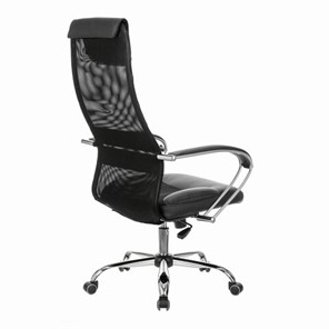 Офисное кресло Brabix Premium Stalker EX-608 CH (хром, ткань-сетка/кожзам, черное) 532091 в Вологде - предосмотр 9