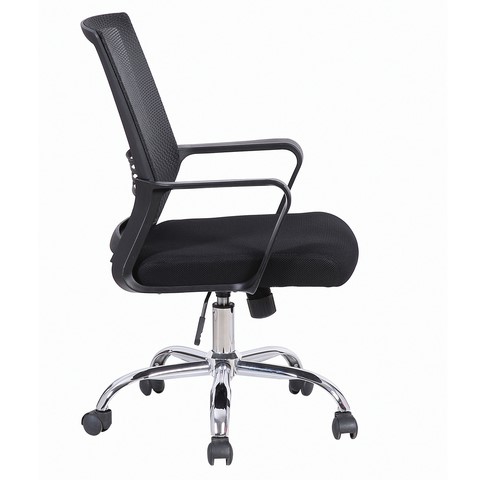 Офисное кресло Brabix Daily MG-317 (с подлокотниками, хром, черное) 531833 в Вологде - изображение 1