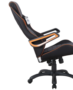 Кресло Brabix Techno Pro GM-003 (ткань, черное/серое, вставки оранжевые) в Вологде - предосмотр 1