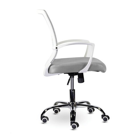 Офисное кресло Brabix Wings MG-306 (пластик белый, хром, сетка, серое) 532012 в Вологде - изображение 1