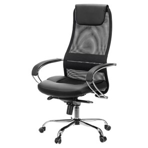 Офисное кресло Brabix Premium Stalker EX-609 PRO (хром, мультиблок, ткань-сетка/экокожа, черное) 532416 в Вологде - предосмотр 3