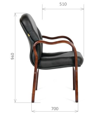 Кресло CHAIRMAN 658 Натуральная кожа черный в Вологде - изображение 2