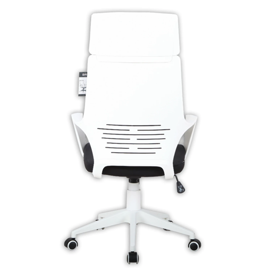 Компьютерное кресло Brabix Premium Prime EX-515 (пластик белый, ткань, черное) 531812 в Вологде - изображение 3