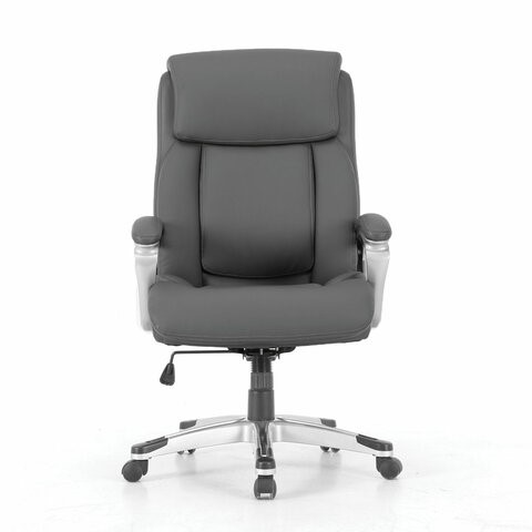 Кресло Brabix Premium Level EX-527 (пружинный блок, рециклированная кожа, серое) в Вологде - изображение 4