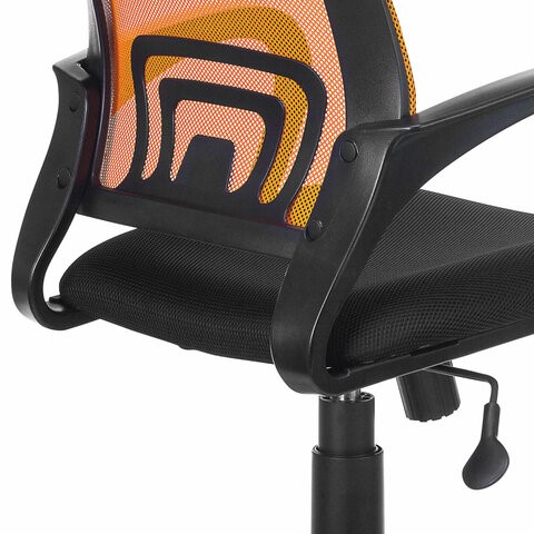 Кресло Brabix Fly MG-396 (с подлокотниками, сетка, оранжевое/черное) в Вологде - изображение 5