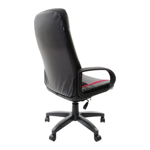 Кресло офисное Brabix Strike EX-525 (экокожа черная, ткань черная/бордовая, TW) в Вологде - изображение 1