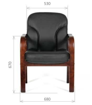 Кресло CHAIRMAN 658 Натуральная кожа черный в Вологде - изображение 1