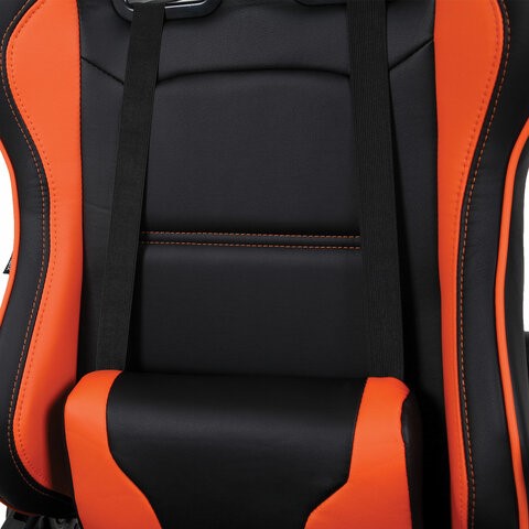 Офисное кресло Brabix GT Racer GM-100 (две подушки, экокожа, черное/оранжевое) в Вологде - изображение 6
